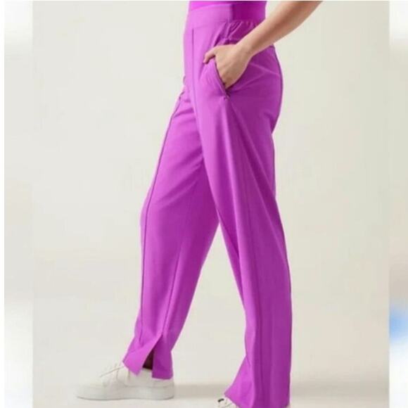 Athelta Brooklyn Heights high rise pants tapered  purple - Picture 1 of 13